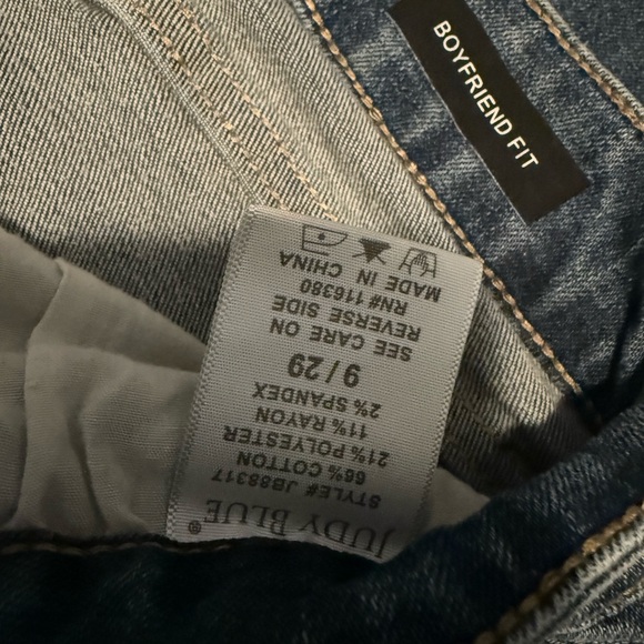 Judy Blue Women's Dark Blue Boyfriend Jeans - Picture 4 of 5